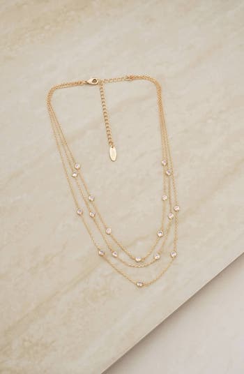Crystal Station Layered Necklace