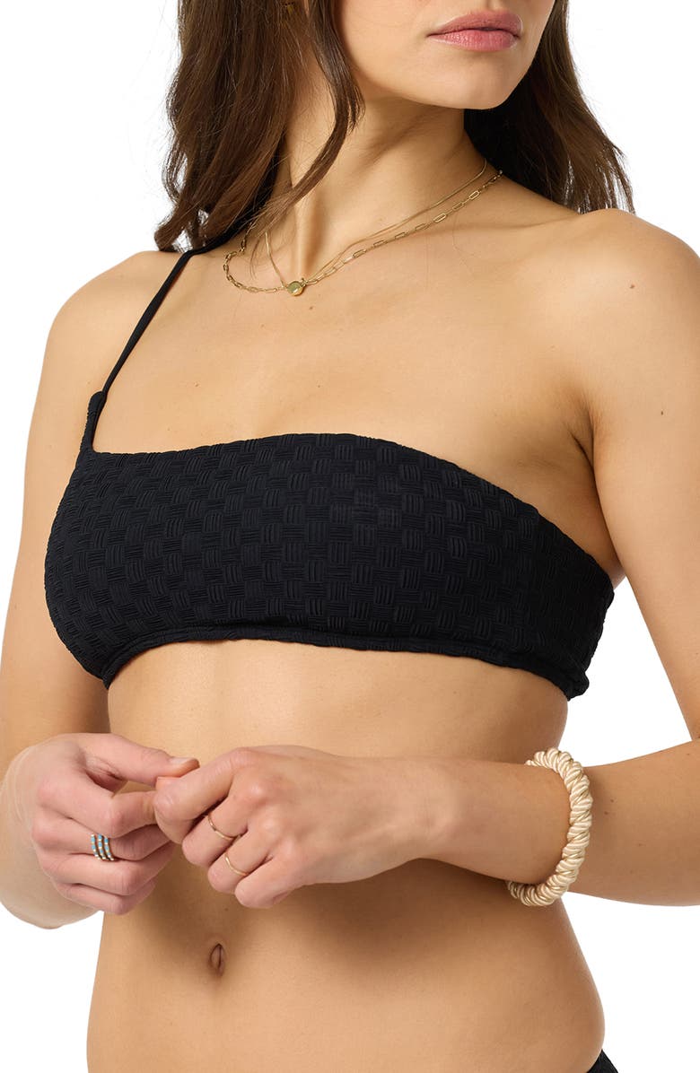 O'Neill Seal Beach Willow Weave One-Shoulder Bikini Top, Alternate, color,
