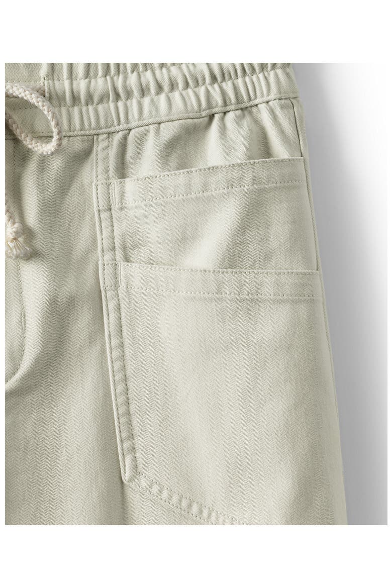 Herringbone Chino High Rise Relaxed Straight Drawstring Ankle Pants, Alternate, color, Light Stone