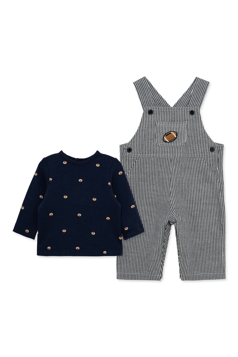 Kids' Football Overalls & T-Shirt Set, Alternate, color, BLUE