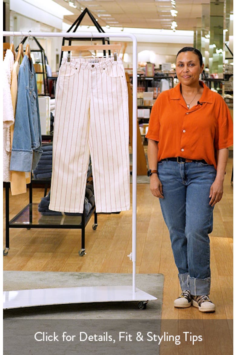 Stripe Straight Leg Jeans video