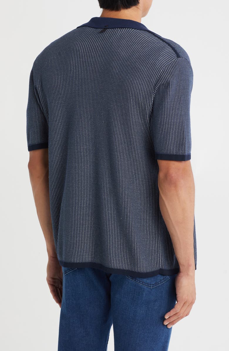 rag & bone Harvey Knit Camp Shirt, Alternate, color, Blue