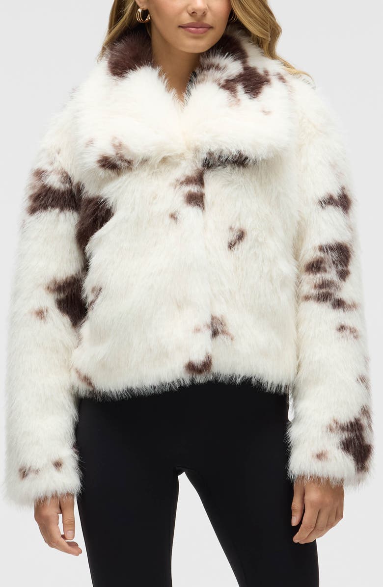 NVLT Long Faux Fur Cropped Jacket, Main, color, 