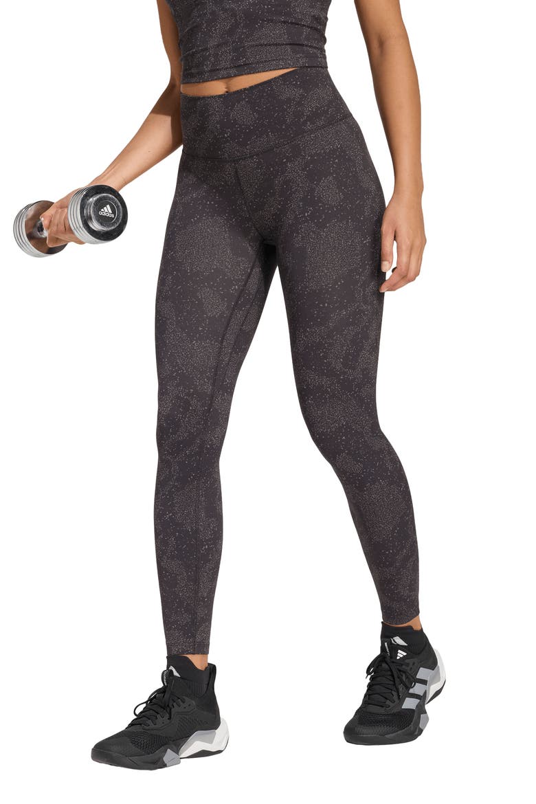All Me High Waist Printed Leggings, Main, color, CHARCOAL/ BLACK