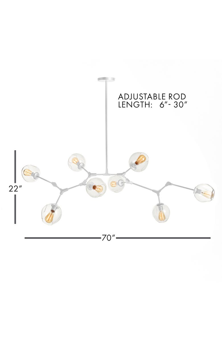 Napa Home & Garden Daniella Globe Chandelier, Alternate, color, White