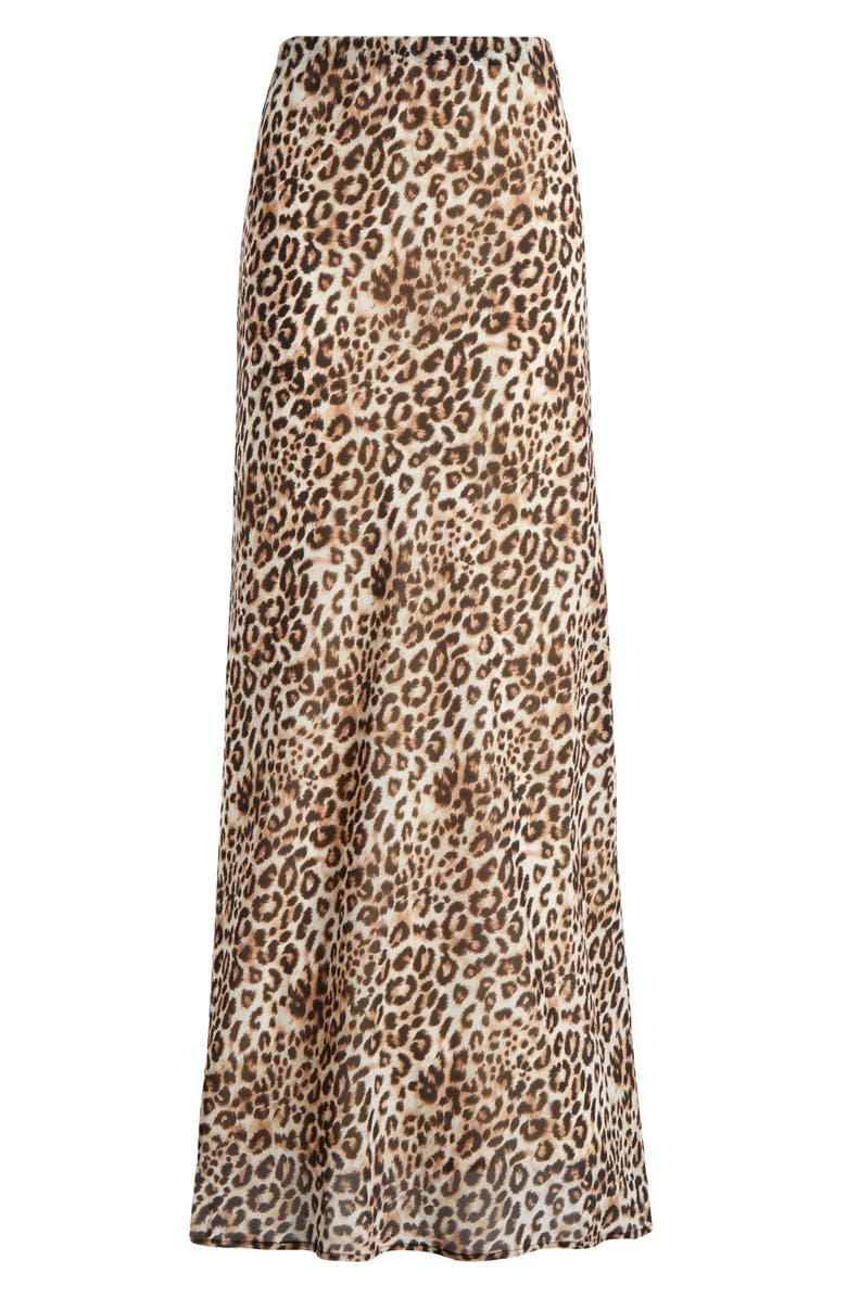 WAYF Mae Leopard Print Maxi Skirt, Alternate, color,