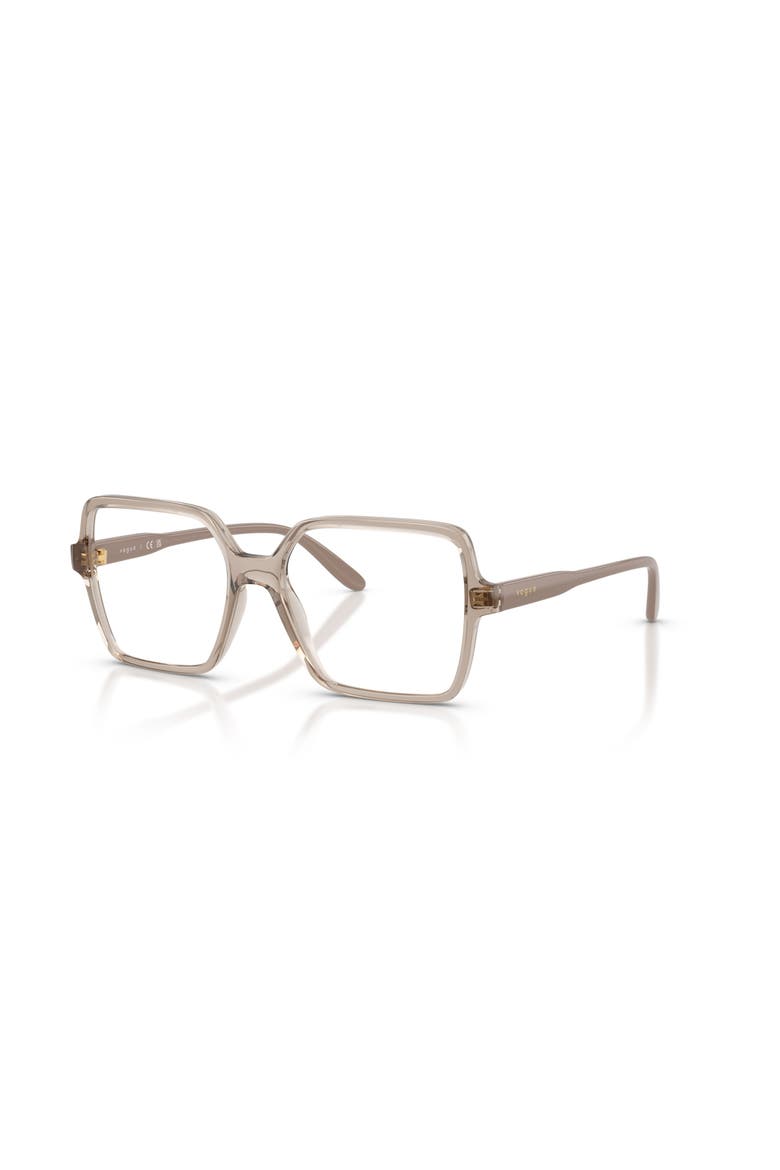 53mm Square optical glasses, Main, color, Brown