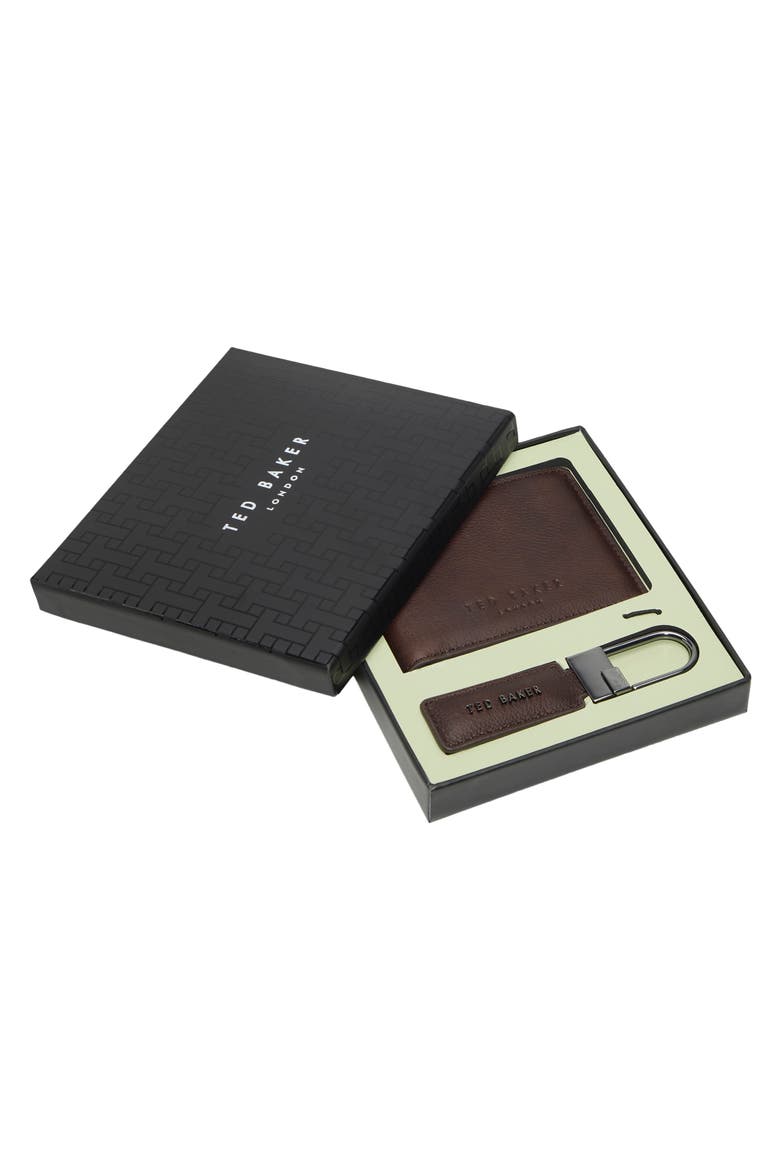 Finley Bifold Wallet & Key Ring Set, Alternate, color, OTHER BROWN