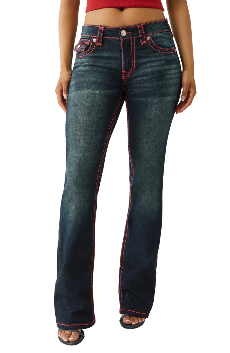 True Religion Becca Flap Pocket Bootcut Jeans, Main, color, Indigo Twilight