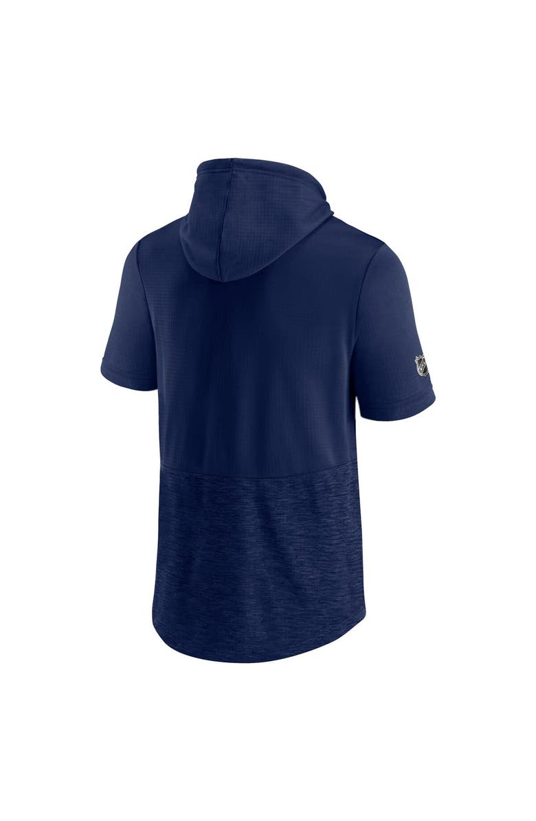 FANATICS Men's Fanatics Branded Navy New York Rangers Authentic Pro Travel and Training Short Sleeve Pullover Hoodie, Alternate, color,