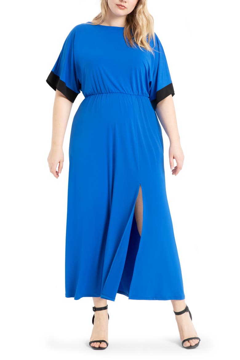 Dolman Sleeve Maxi Dress, Main, color, PICTION BLUE