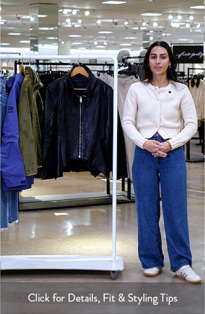 Grace Leather Biker Jacket, sales video thumbnail