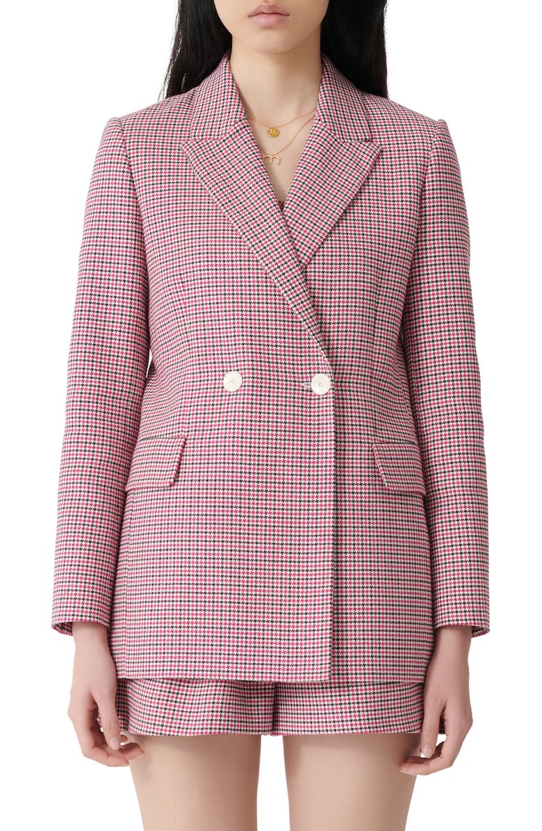 maje Vic Houndstooth Blazer, Main, color,