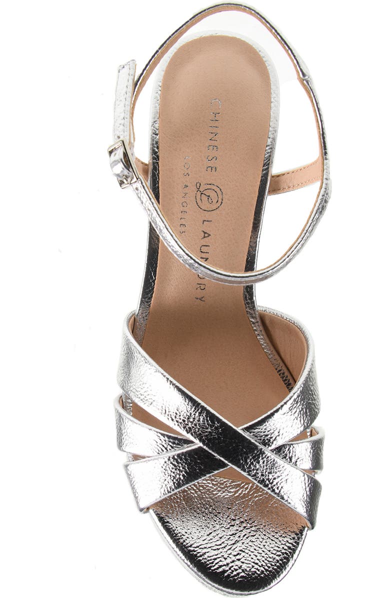Chinese Laundry Tessa Metallic Ankle Strap Platform Sandal, Alternate, color,