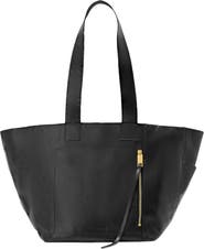 AllSaints Alba Shine Leather East/West Tote