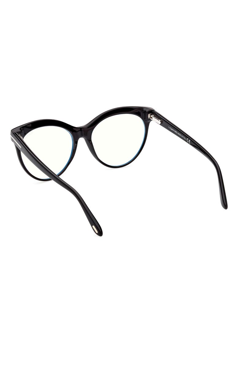 TOM FORD 55mm Cat Eye Blue Light Blocking Glasses, Alternate, color, 