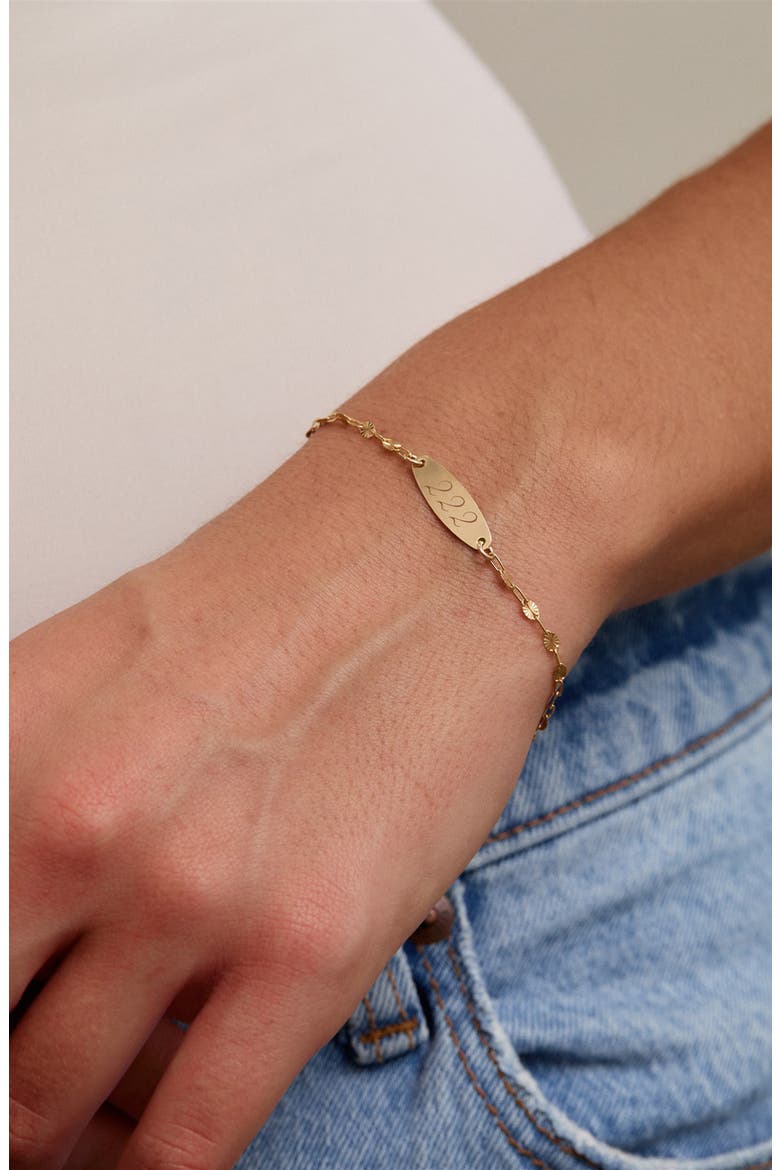 Engraved Angel Number Bracelet, Alternate, color, GOLD / 999
