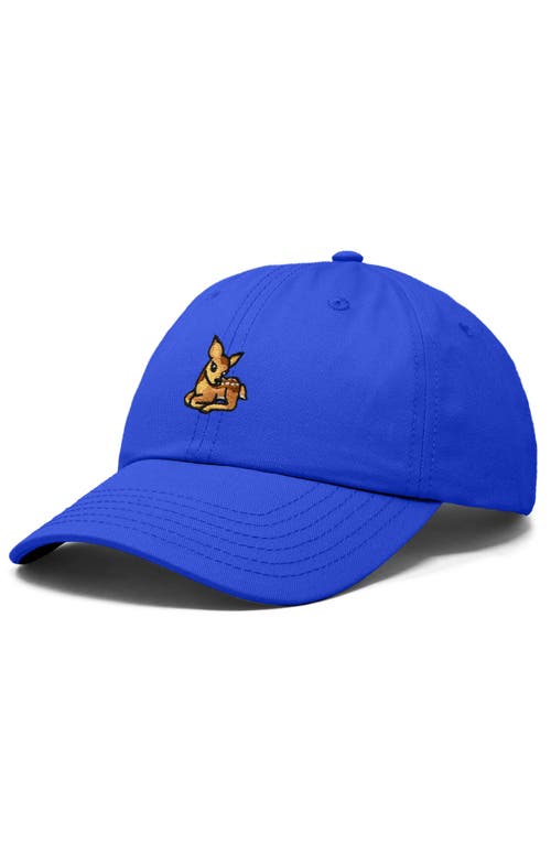 Dalix Fawn Embroidered Outdoor Cap In Royal Blue