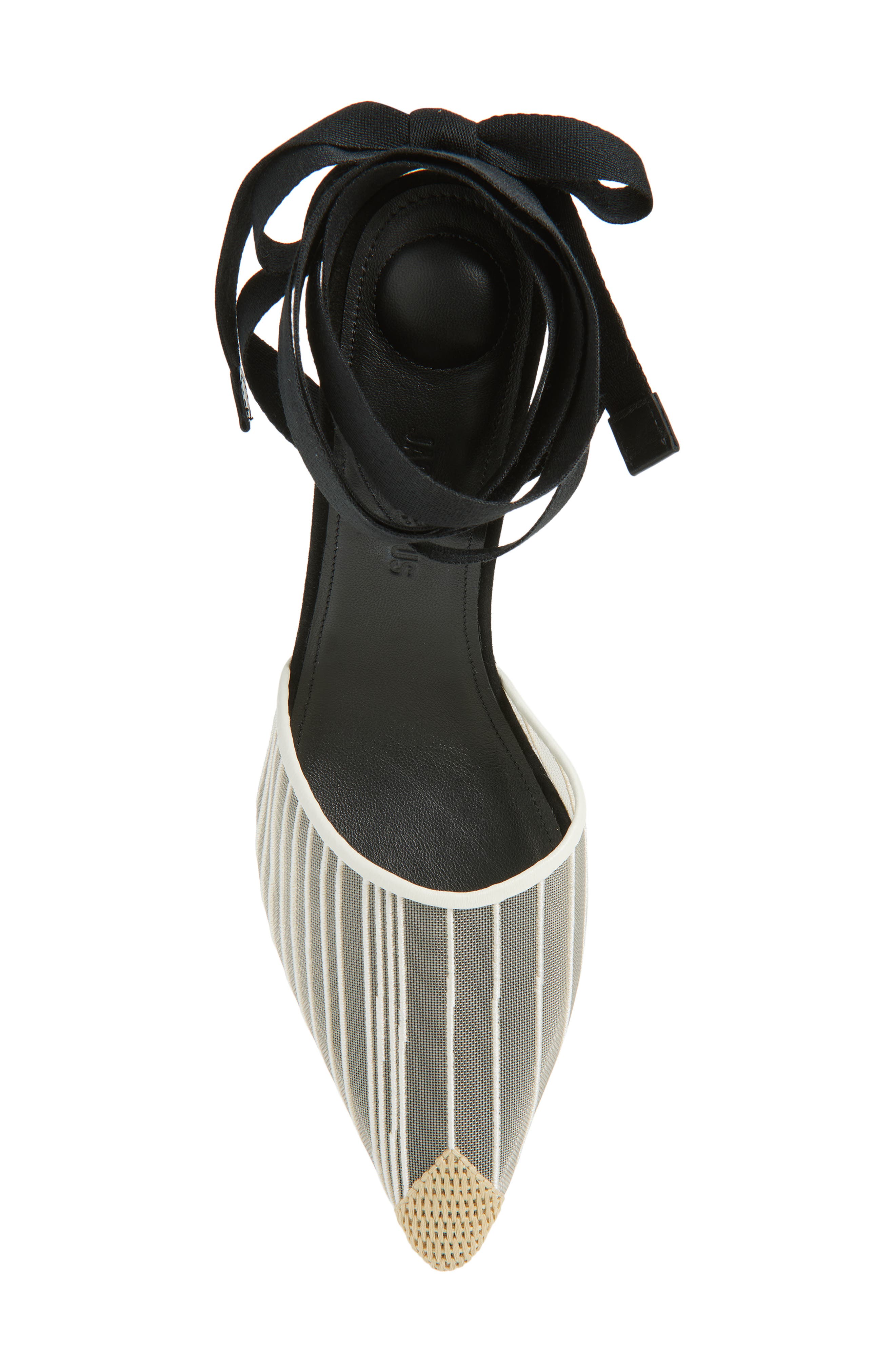 Jacquemus Les Espadrilles Pointed Toe Wedge Pump, Alternate, color, White