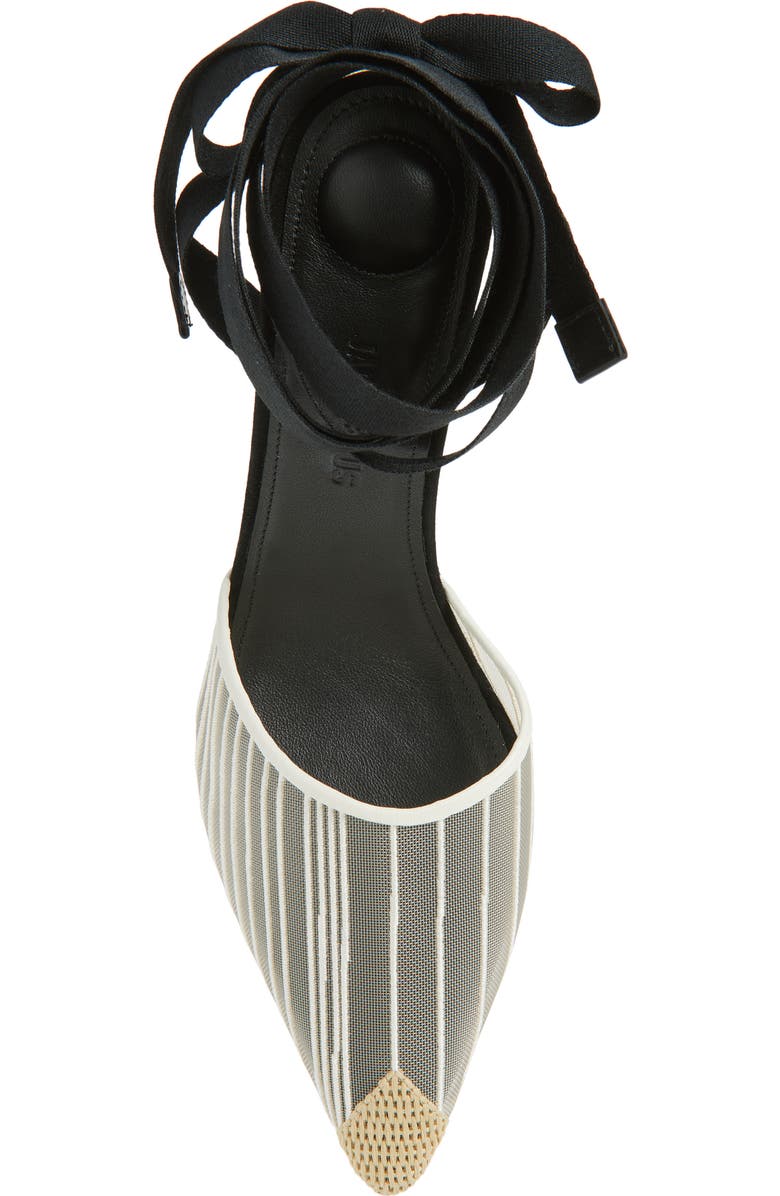 Jacquemus Les Espadrilles Pointed Toe Wedge Pump, Alternate, color, White