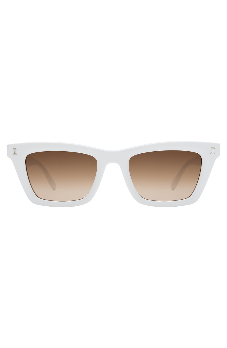 Illesteva Portugal Sunglasses, Main, color, White / Brown