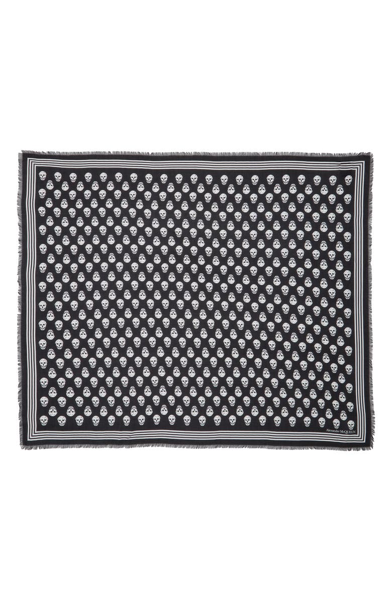 McQueen Alexander McQueen Skull Print Modal Scarf, Main, color, 