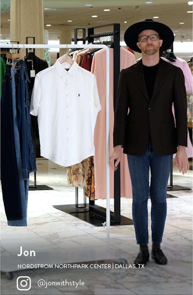 Short Sleeve Linen Button-Down Shirt, sales video thumbnail