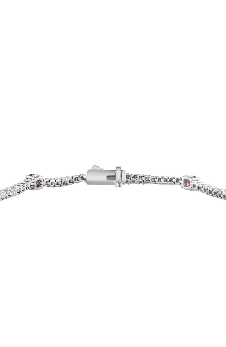 EFFY 14K White Gold White & Pink Lab Created Diamond Tennis Bracelet - 2.45ct., Alternate, color, 
