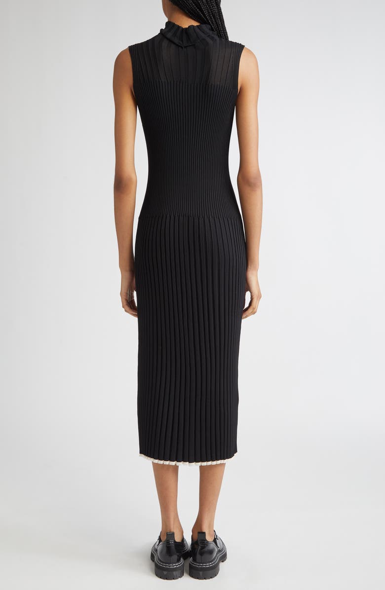 Proenza Schouler Maia Rib Midi Tank Dress, Alternate, color, Black