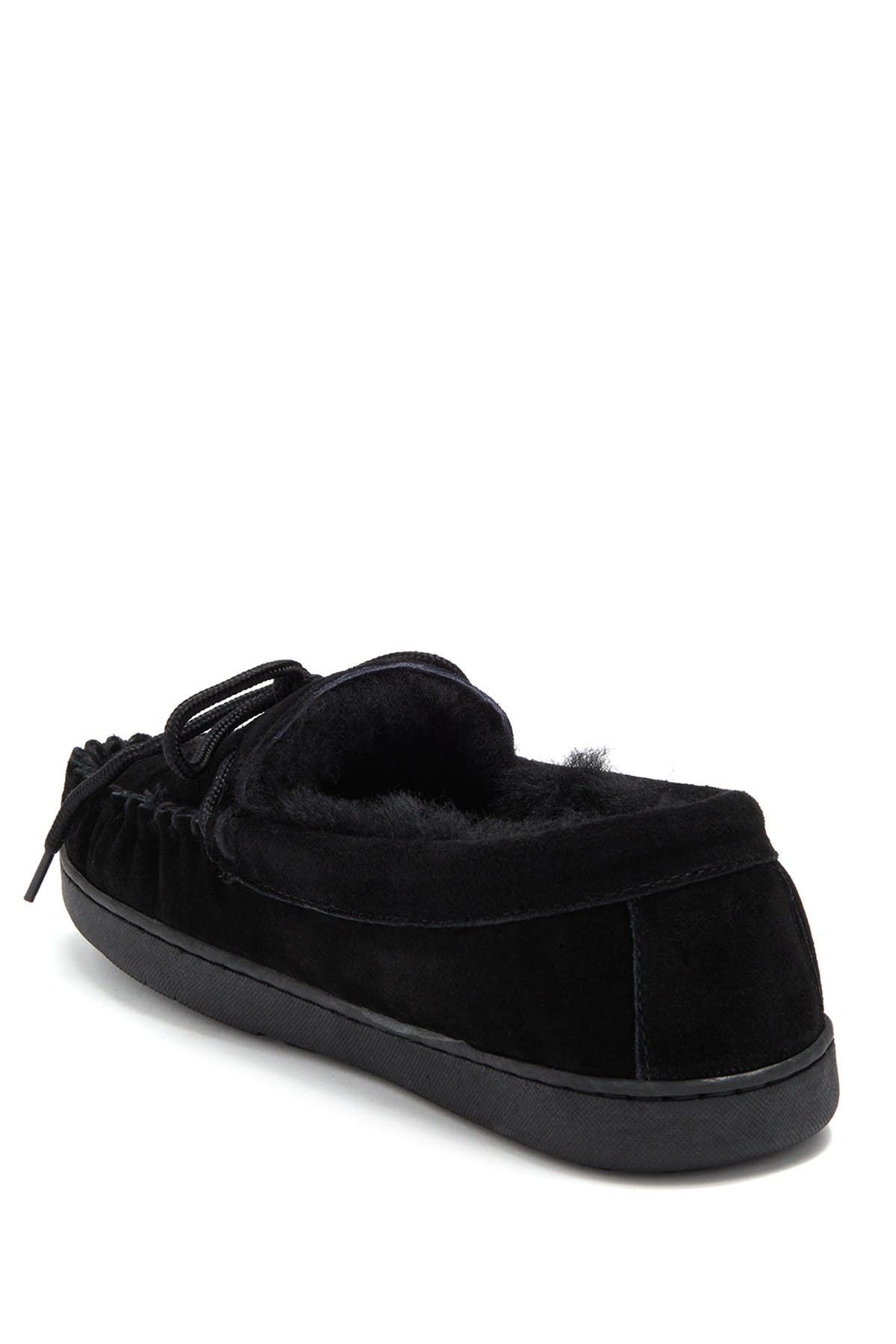 BEARPAW Moc II Slipper - Wide Width Available, Alternate, color, Black
