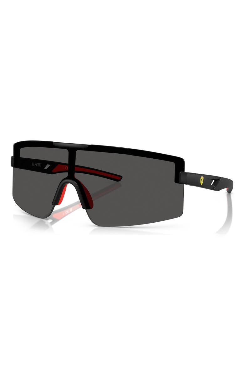 Scuderia Ferrari 43mm Rectangular Sunglasses, Alternate, color, Matte Black