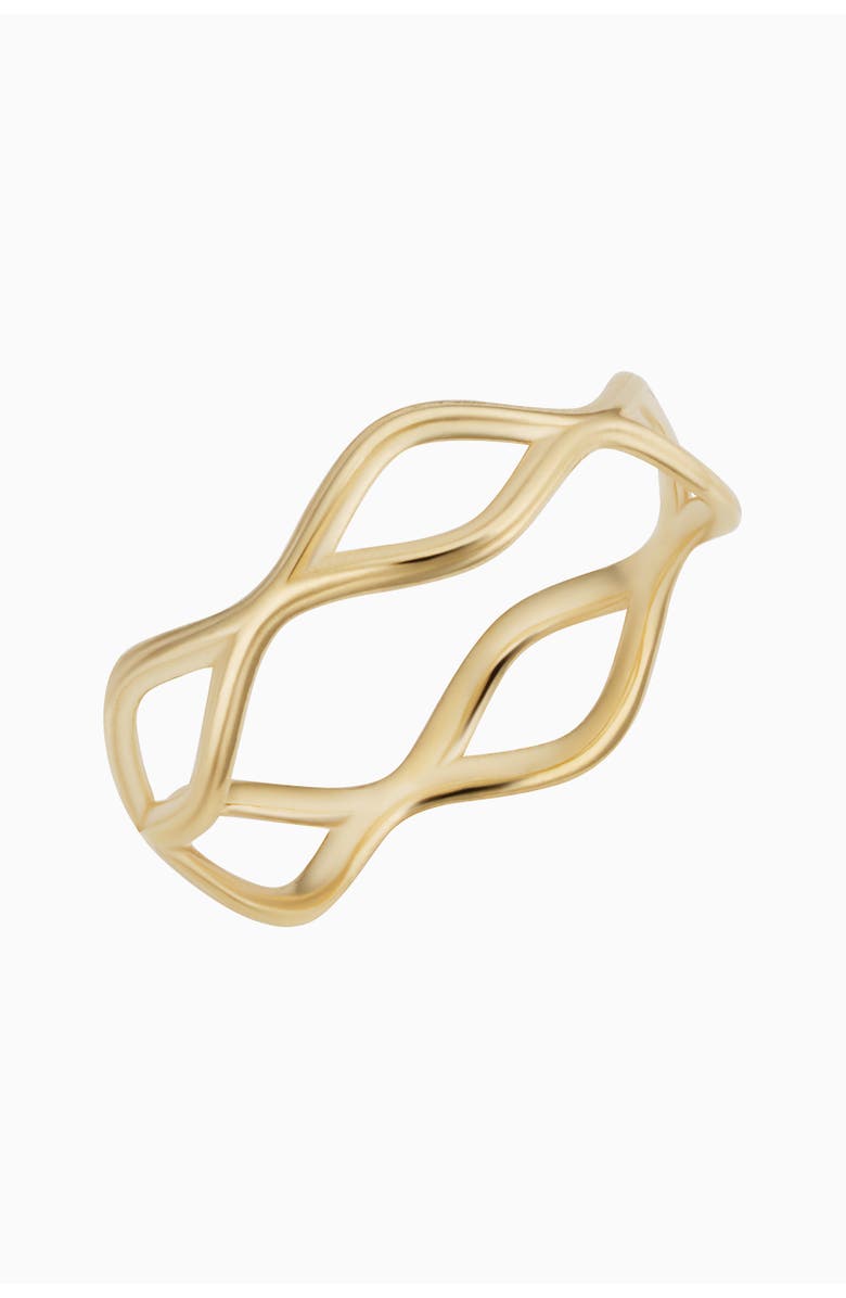 Oradina 14K Gold Forever Yours Stack Ring, Main, color, Yellow Gold