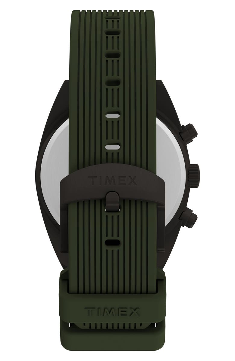 Timex<sup>®</sup> Expedition Capstone Chronograph Silicone Strap Watch, 41mm, Alternate, color, Gunmetal