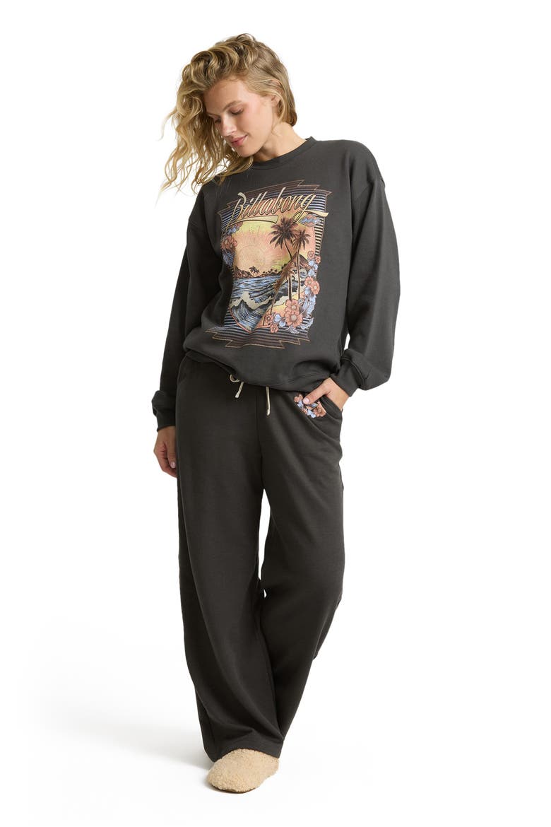 What a View Graphic Sweatshirt, Alternate, color, OFF BLACK