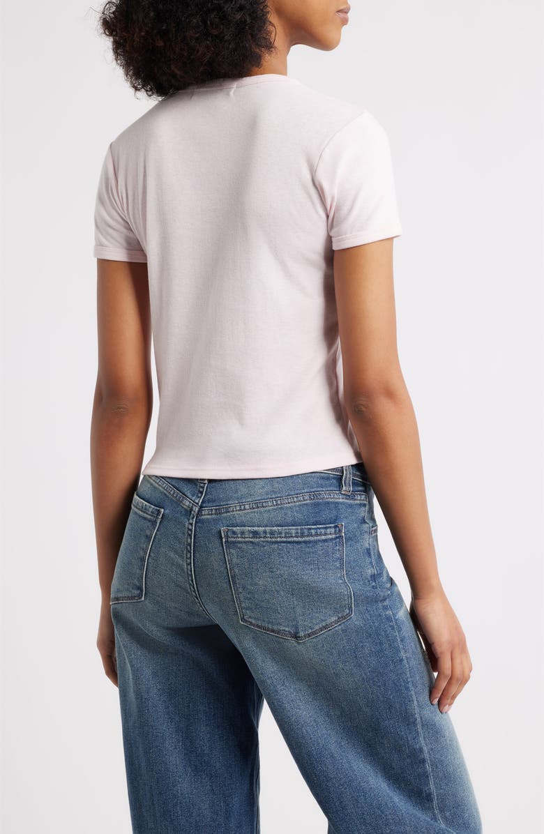 Vinyl Icons Just a Girl Graphic Baby Tee, Alternate, color, Pink