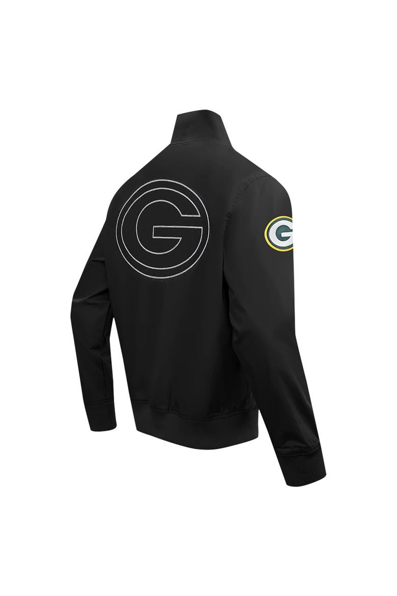 Men's Pro Standard Black Green Bay Packers Paint The City Twill Full-Zip Jacket, Alternate, color, Black