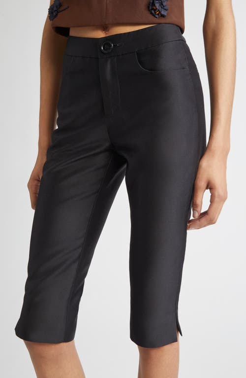 Shushu-tong Shushu/tong Satin Capri Pants In Black