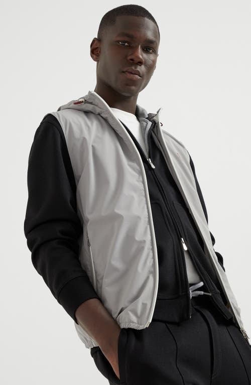 Brunello Cucinelli Nylon Down Vest In Grey