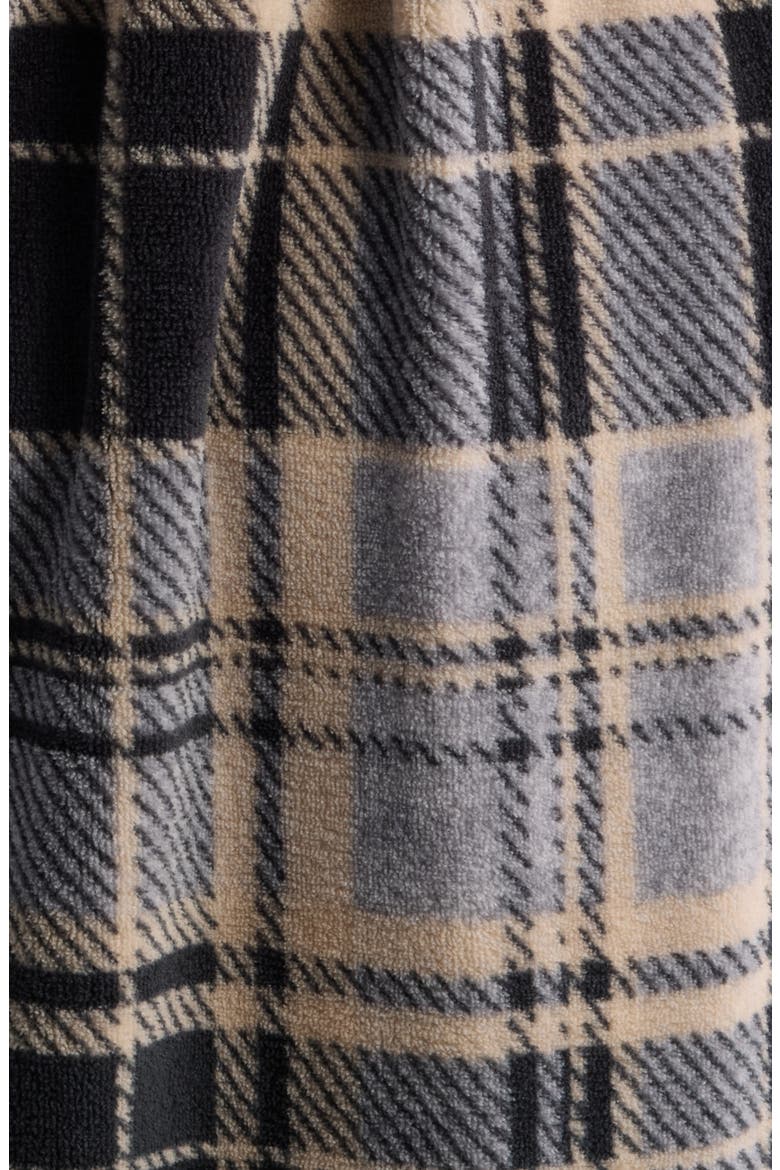 Firelight Plush Shawl Robe, Alternate, color, BLACK