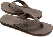 Volcom Vocation Leather Flip Flops