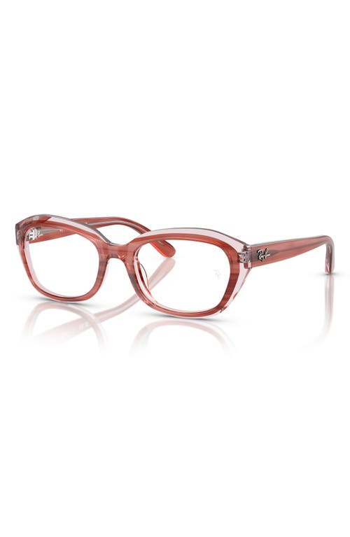Shop Ray Ban Ray-ban Kids' 48mm Small Irregular Optical Glasses In Pink