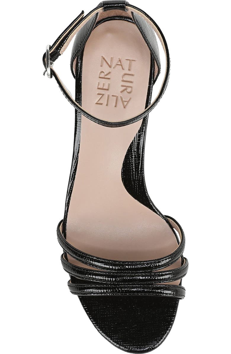 Naturalizer Heidi Sandal, Alternate, color, Black Textured Faux Leather