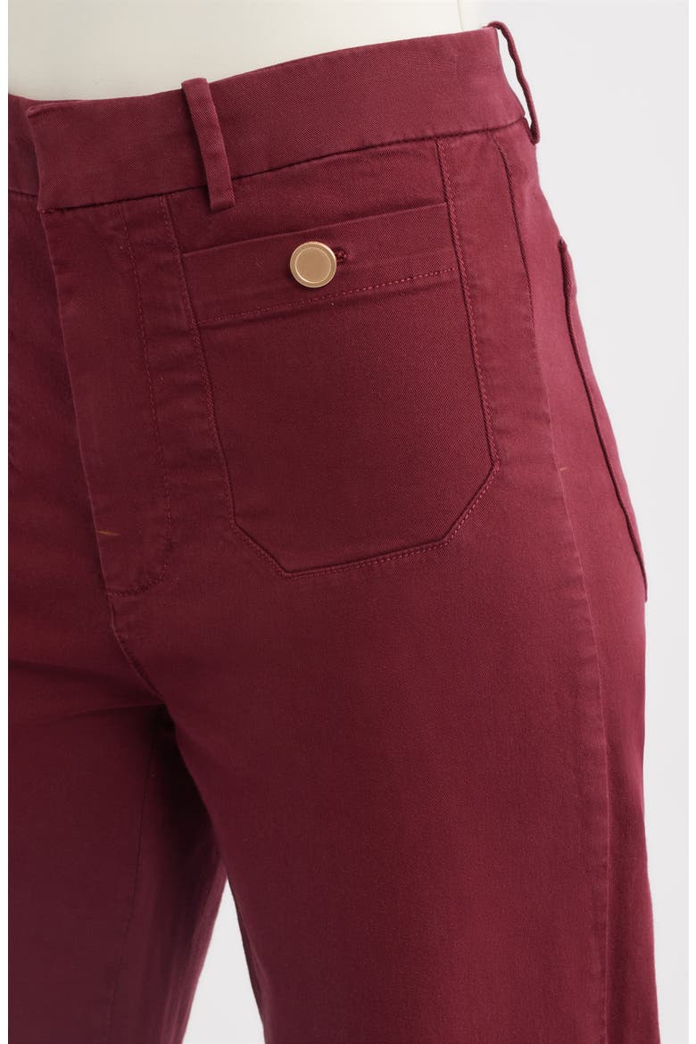 The Modernist High Waist Straight Leg Pants, Alternate, color, BURGUNDY
