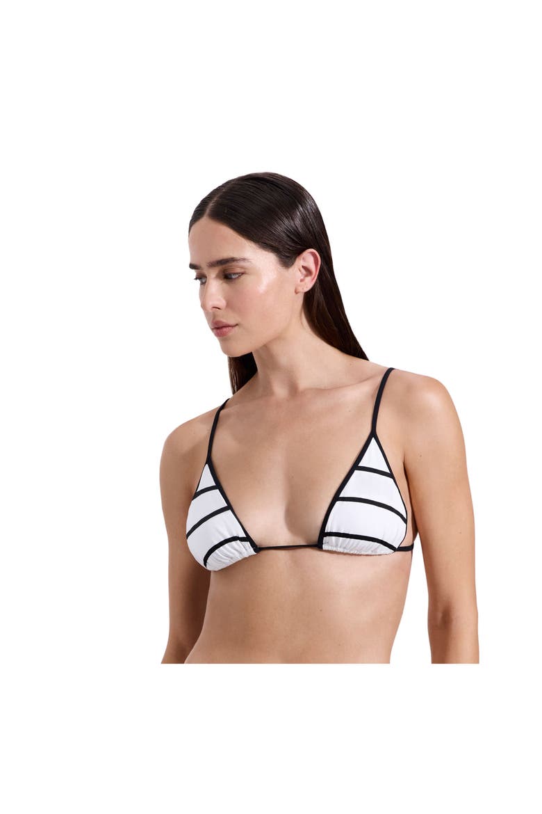 Jackie Triangle Bikini Top, Main, color, Black-White
