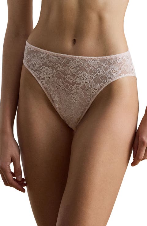 High Leg Lace Briefs