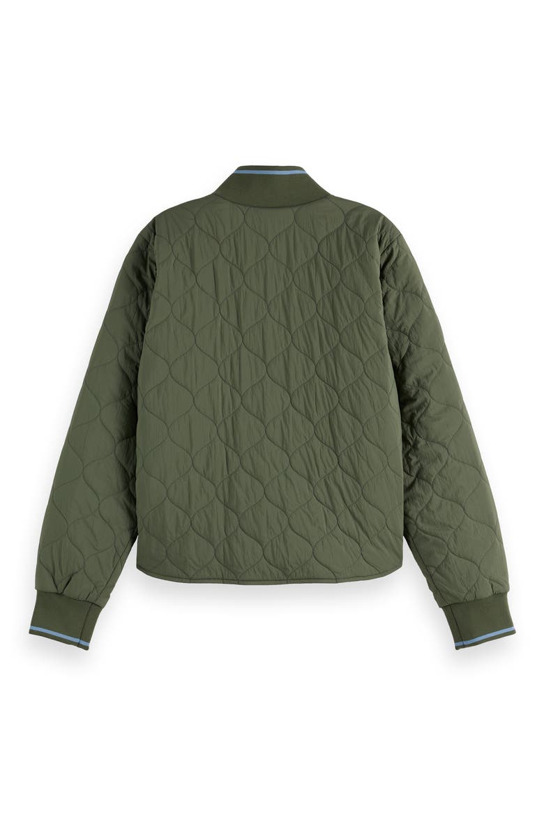 Reversible Quilted Bomber Jacket, Alternate, color, THYME