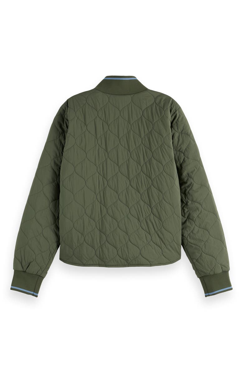 Scotch & Soda Reversible Quilted Bomber Jacket, Alternate, color, Thyme