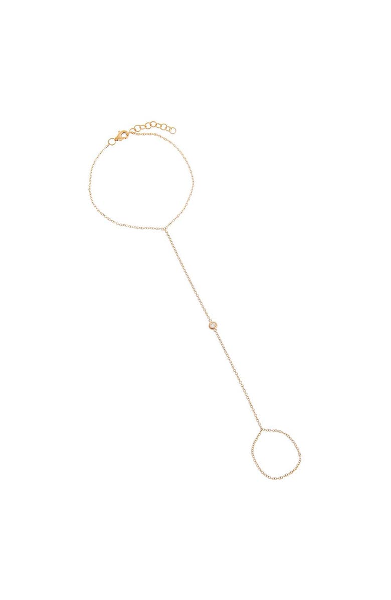 BY ADINA EDEN Diamond Bezel Hand Chain 14K, Main, color, 