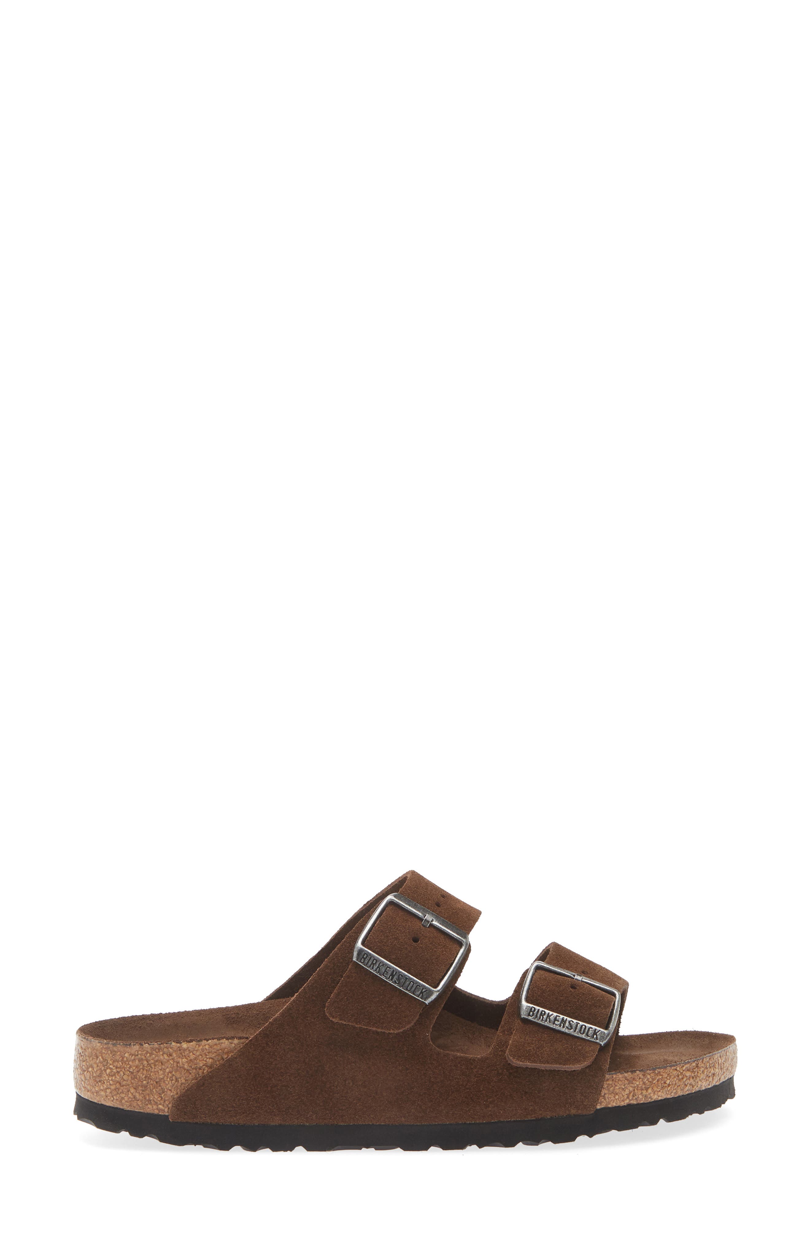 Birkenstock Arizona Soft Footbed Slide Sandal, Alternate, color, Carafe Suede