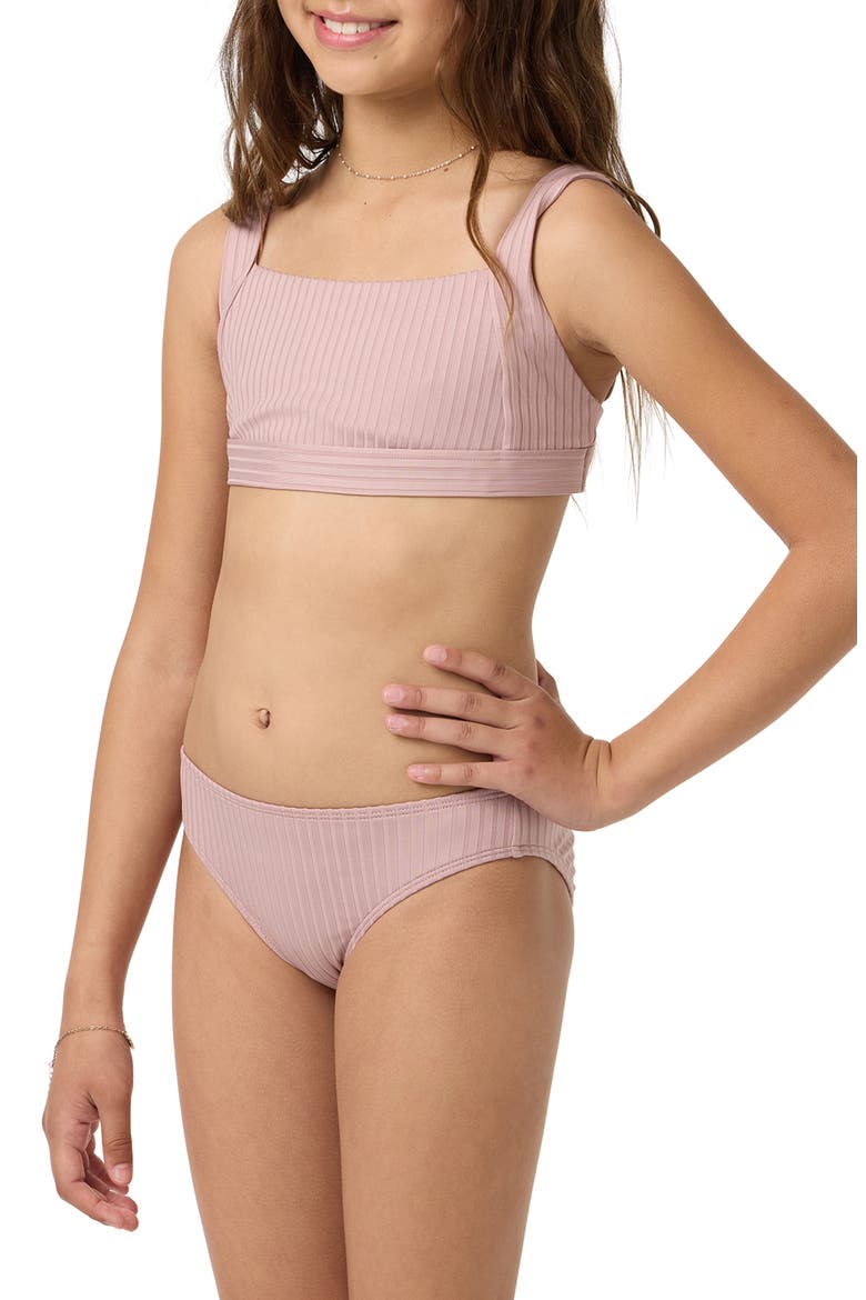 Kids' Shorebreak Two-Piece Swimsuit, Alternate, color, ORCHID
